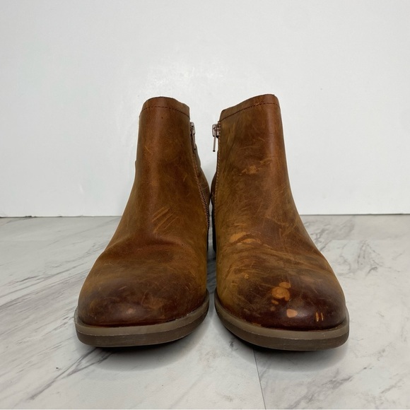 Korks Sonya Brown Leather Bootie 9 1/2 - Picture 2 of 15